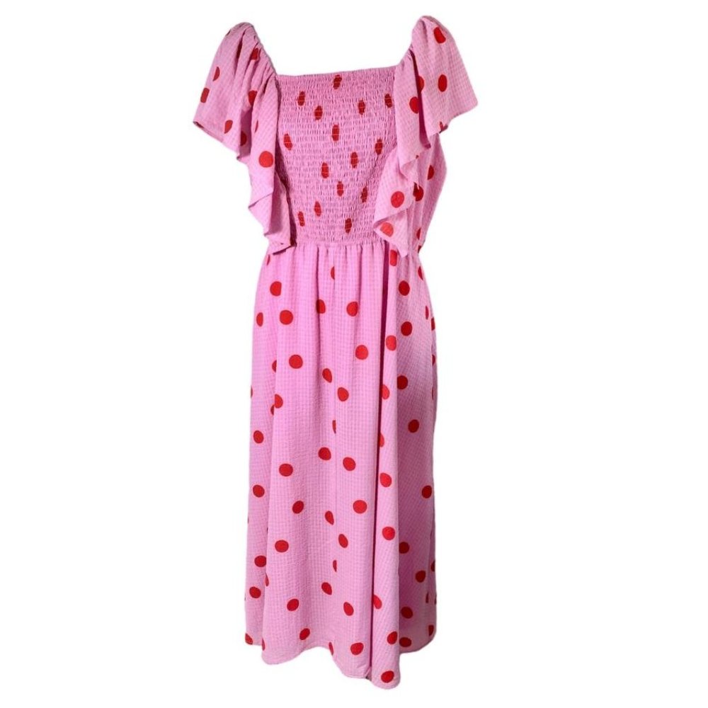 NWOT Flutter Sleeve Midi Dress